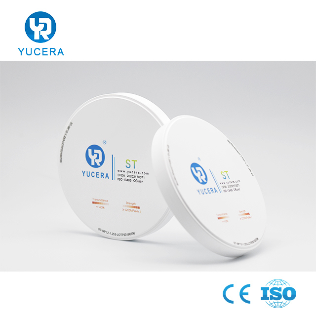 Yucera ST White Zirconia Block 43% Transmittance CAD/CAM 98mm Dental Materials