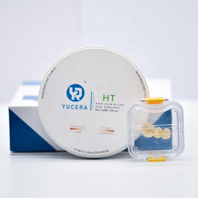 YUCERA HT 98mm/open  HT White Dental Zirconium Oxide Ceramic Dental Zirconia Blocks