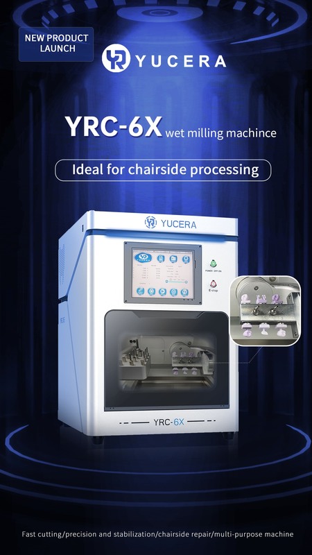 YUCERA-6X 5Axis Lithium Disilicate and Titanium Columns Cad Cam Dental Milling Machine