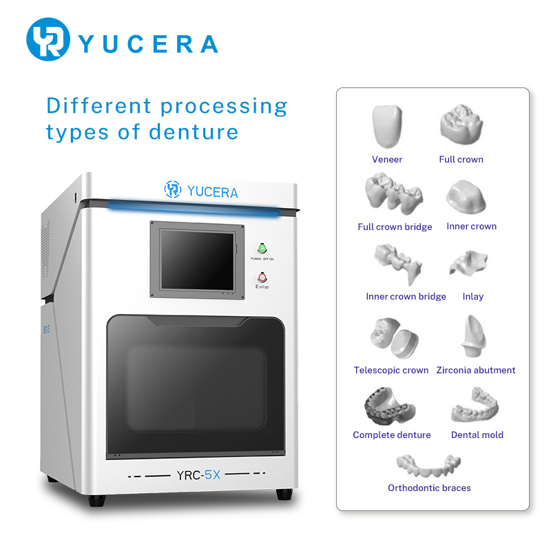 Yucera Customize Metal Mini in Cad Cam Dental Milling Machine Stock Zirconia Cutting Cad Cam Dental Milling Machine