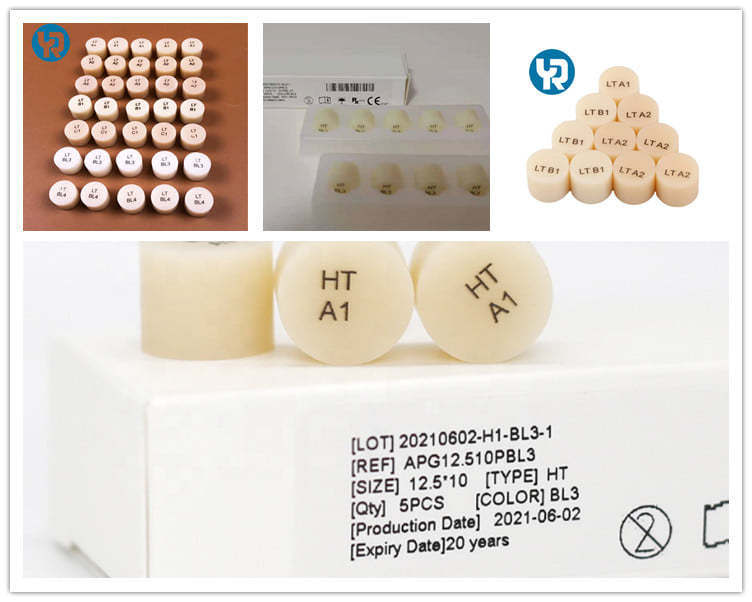 Wysokiej jakości Yucera Dental Lab Litowo-dwukrzemianowe Wlewki Prasowane do Laboratorium Dentystycznego