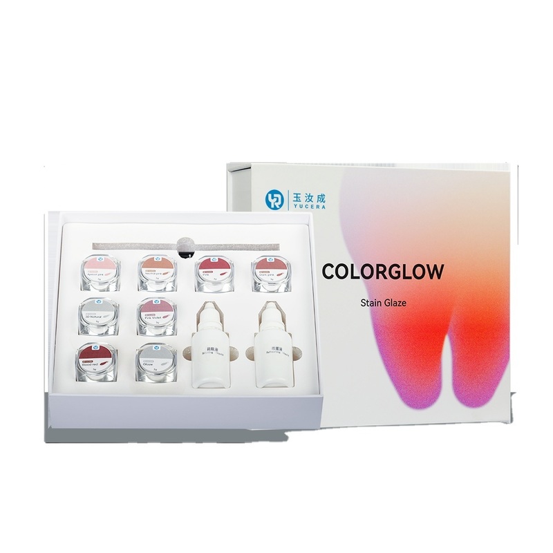 Smile Solutions Yucera 18-kolorowy zestaw do barwienia ceramiki cyrkonowej Natural Glow do tworzenia w laboratorium dentystycznym