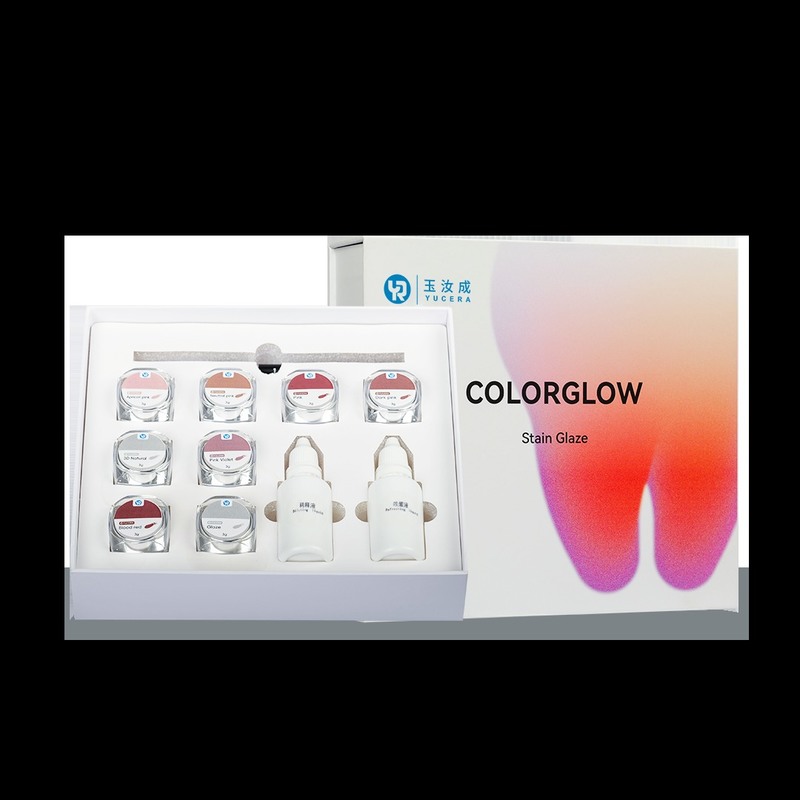 Zestaw do barwienia i glazurowania ceramiki cyrkonowej Yucera 18 kolorów Natural Glow do tworzenia w laboratorium dentystycznym