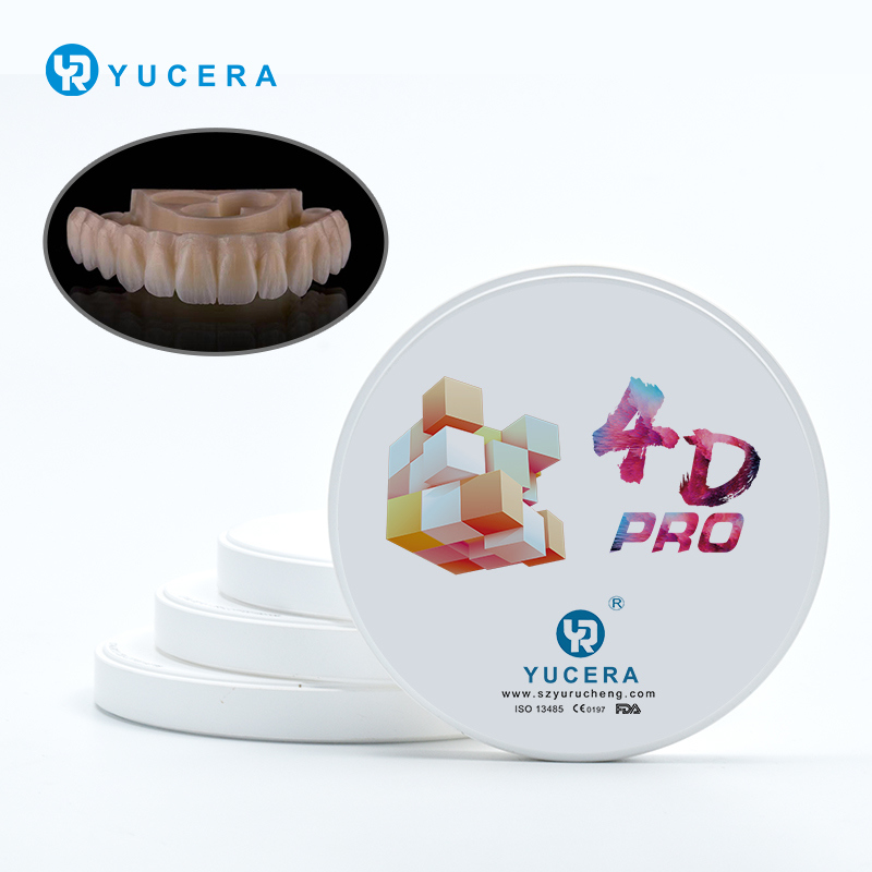 Bloki z tlenku cyrkonu Yucera 4D Pro Sintered - Wielowarstwowe, Przezierne, Kolor B1 do systemów CAD/CAM w stomatologii
